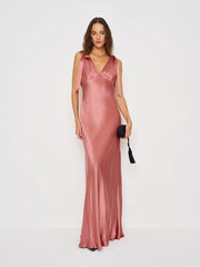Pernille Silk Dress - Dried Rose
