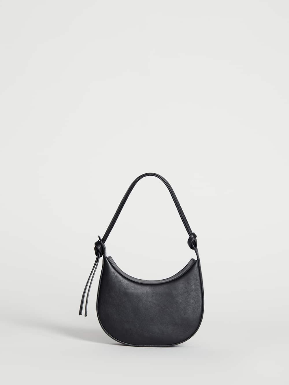 Mini Rosetta Shoulder Bag - Black Leather
