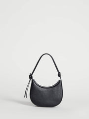 Mini Rosetta Shoulder Bag - Black Leather