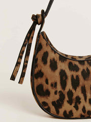 Mini Rosetta Shoulder Bag - Leopard Suede