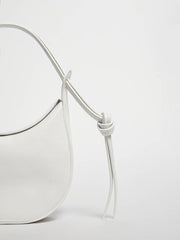 Mini Rosetta Shoulder Bag - White Leather