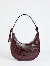 Medium Rosetta Shoulder Bag - Rum Raisin Crinkle Patent