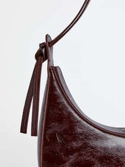 Medium Rosetta Shoulder Bag - Rum Raisin Crinkle Patent