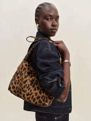 Small Vittoria Tote - Leopard Suede