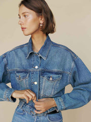 Jori Cropped Denim Jacket - Lugano