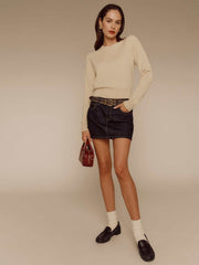 Dana Cashmere Crew Sweater - Eco Beige