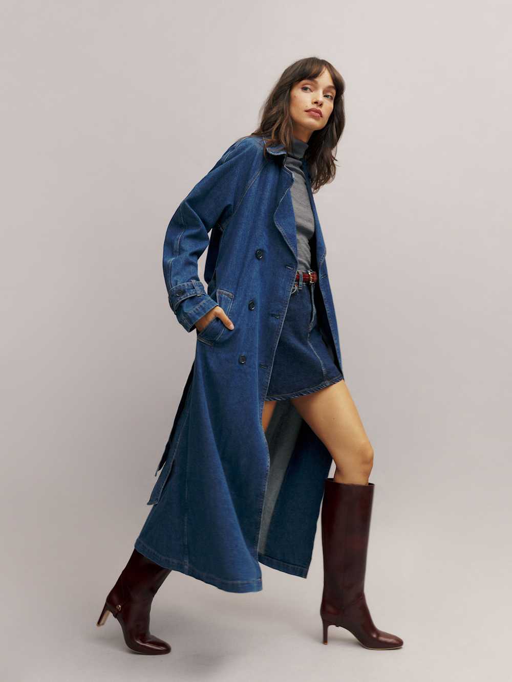 Hayes Denim Trench Coat - Estes