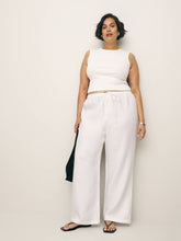 Olina Linen Pant Es - White