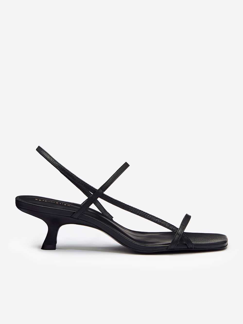 Serenity Bare Sandal - Black Leather