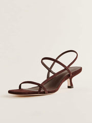 Serenity Bare Sandal - Chocolate Suede