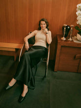 Bella Silk Skirt - Black
