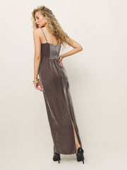 Frankie Velvet Dress - Magnetic