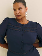 Woodson Dress Es - Navy