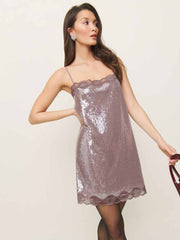 Nadene Dress - Stone Sequin