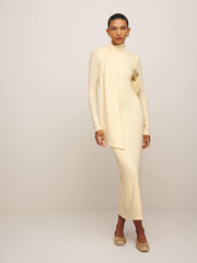 Azure Knit Dress - Custard