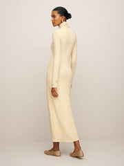 Azure Knit Dress - Custard