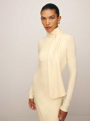 Azure Knit Dress - Custard