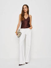 Monica Silk Top - Mahogany