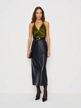 Monica Silk Top - Moss Garden