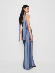 Oren Silk Dress - Cornflower