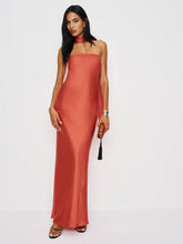 Oren Silk Dress - Red Coral