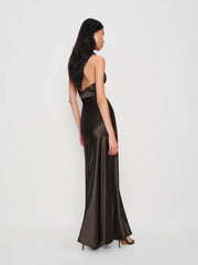 Daniela Silk Dress - Black Pearl