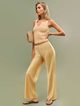 Petites Gale Satin Mid Rise Bias Pant - Sunshine