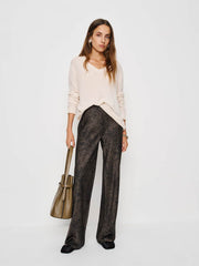 Petites Gale Satin Mid Rise Bias Pant - Venom