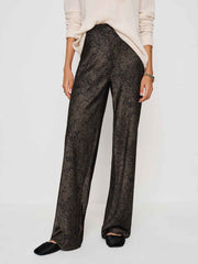 Petites Gale Satin Mid Rise Bias Pant - Venom