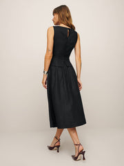 Moya Linen Two Piece - Black