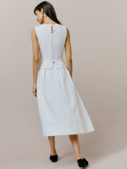 Moya Linen Two Piece - White