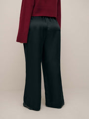 Olina Silk Pant Es - Black