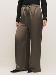 Olina Silk Pant Es - Morel