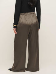 Olina Silk Pant Es - Morel