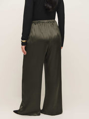 Olina Silk Pant Es - Pine Tree