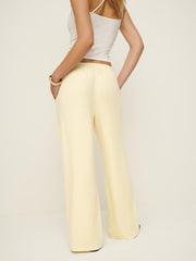 Olina Knit Pant - Custard