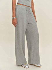 Olina Knit Pant - Heather Grey Waffle