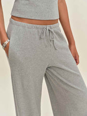 Olina Knit Pant - Heather Grey Waffle