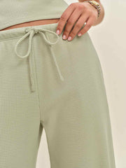 Olina Knit Pant - Limon Waffle