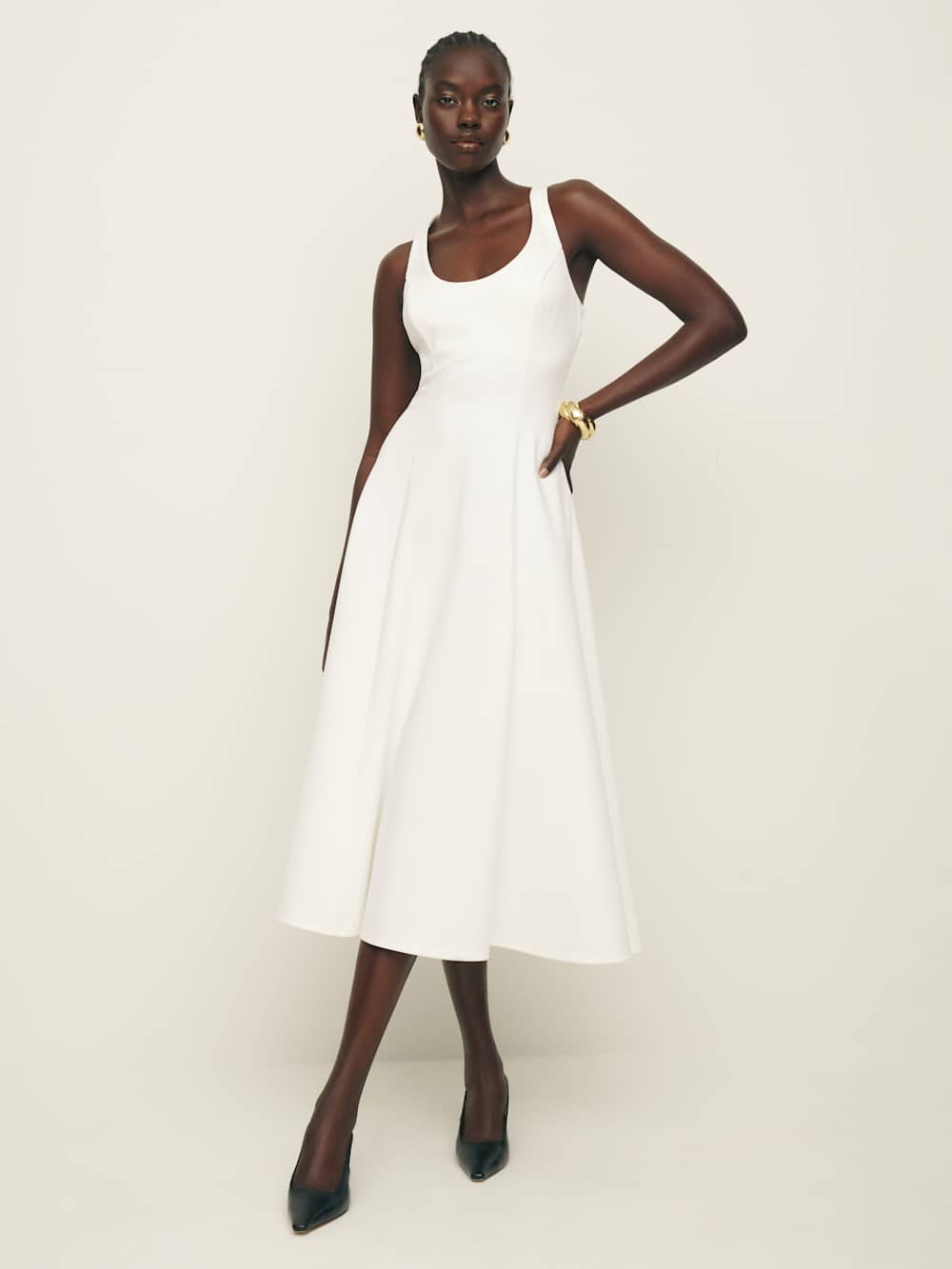 Mikol Knit Dress - White