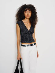 Cherry Silk Top - Selene