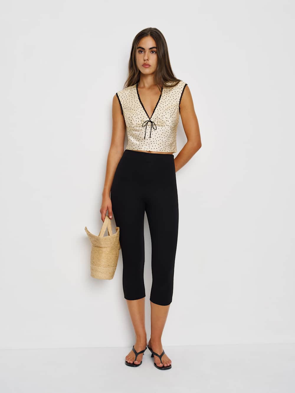 Cherry Silk Top - Salt And Pepper