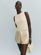 Callie Cotton Ribbed Sweater Tank - Gossamer