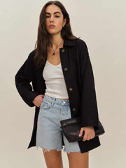 Irene Linen Jacket - Black