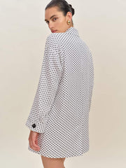 Irene Linen Jacket - Eclipse Dot