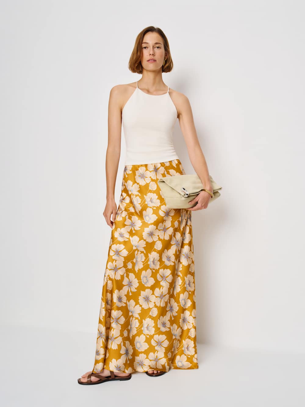 Petites Bella Silk Skirt - Mango