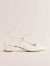 Maddox Slingback Heel - White Leather
