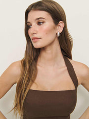 Malika Linen Top - Chocolate Cake