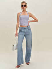 Malika Linen Top - Stellar Check