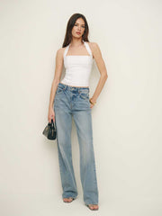 Malika Linen Top - White